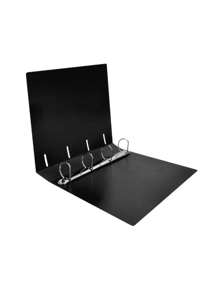 CI | Carpeta Liderpapel 4 Anillas 40 Mm Mixtas Polipropileno Din A4 Negro Opaco