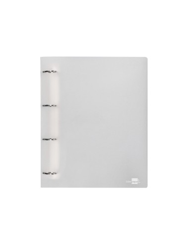 CI | Carpeta Liderpapel 4 Anillas Mixtas 40 Mm Polipropileno Din A4 Transparente