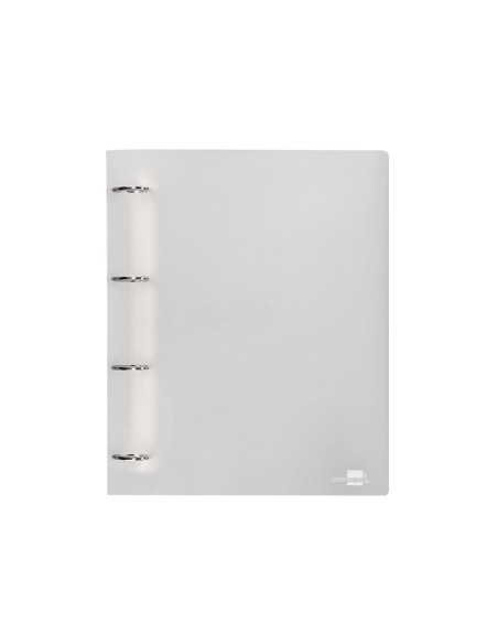 CI | Carpeta Liderpapel 4 Anillas Mixtas 40 Mm Polipropileno Din A4 Transparente