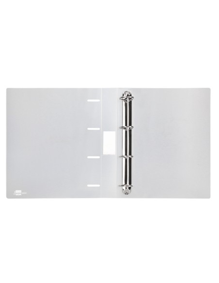 CI | Carpeta Liderpapel 4 Anillas Mixtas 40 Mm Polipropileno Din A4 Transparente