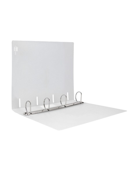 CI | Carpeta Liderpapel 4 Anillas Mixtas 40 Mm Polipropileno Din A4 Transparente