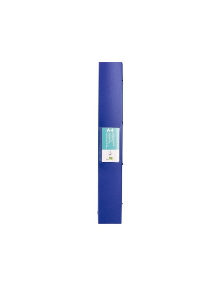 CI | Carpeta Liderpapel 4 Anillas Mixtas 40 Mm Polipropileno Din A4 Azul Translucido