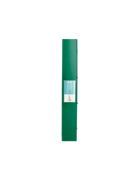 CI | Carpeta Liderpapel 4 Anillas Mixtas 40 Mm Polipropileno Din A4 Verde Translucido