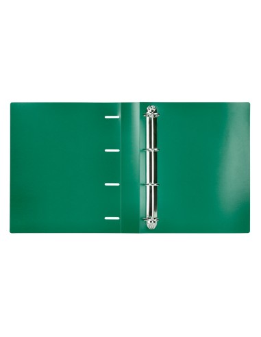 CI | Carpeta Liderpapel 4 Anillas Mixtas 40 Mm Polipropileno Din A4 Verde Translucido