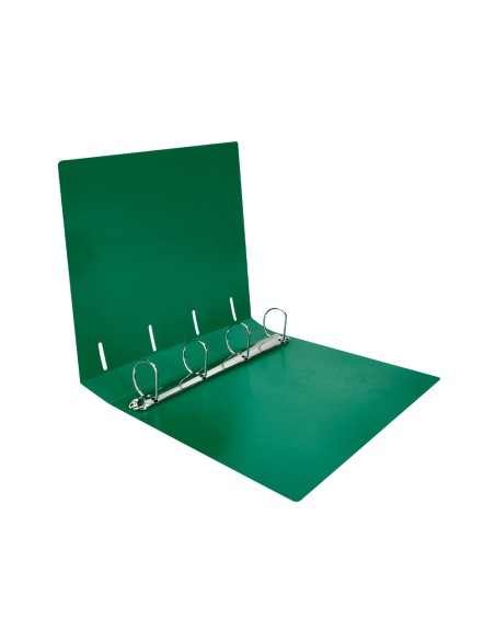 CI | Carpeta Liderpapel 4 Anillas Mixtas 40 Mm Polipropileno Din A4 Verde Translucido