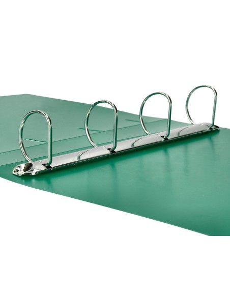 CI | Carpeta Liderpapel 4 Anillas Mixtas 40 Mm Polipropileno Din A4 Verde Translucido