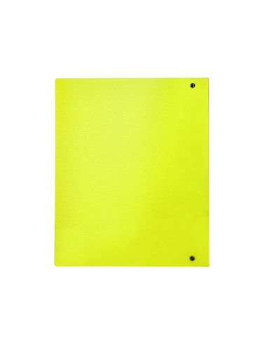 CI | Carpeta Liderpapel 4 Anillas Mixtas 40 Mm Polipropileno Din A4 Amarillo Fluor Opaco