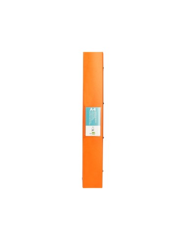 CI | Carpeta Liderpapel 4 Anillas Mixtas 40 Mm Polipropileno Din A4 Naranja Fluor Opaco