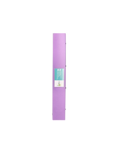 CI | Carpeta Liderpapel 4 Anillas Mixtas 40 Mm Polipropileno Din A4 Lavanda Opaco