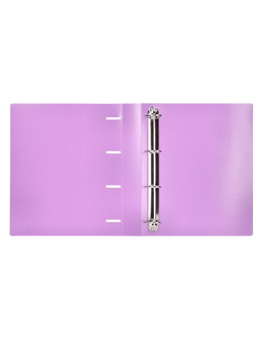 CI | Carpeta Liderpapel 4 Anillas Mixtas 40 Mm Polipropileno Din A4 Lavanda Opaco