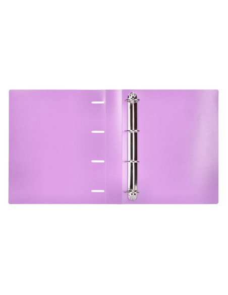 CI | Carpeta Liderpapel 4 Anillas Mixtas 40 Mm Polipropileno Din A4 Lavanda Opaco