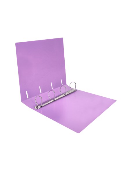 CI | Carpeta Liderpapel 4 Anillas Mixtas 40 Mm Polipropileno Din A4 Lavanda Opaco