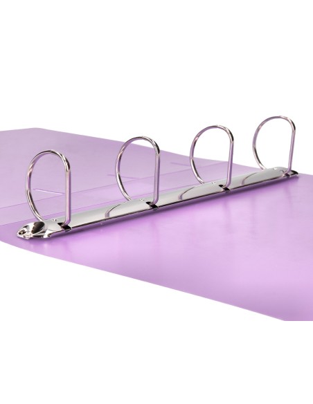 CI | Carpeta Liderpapel 4 Anillas Mixtas 40 Mm Polipropileno Din A4 Lavanda Opaco