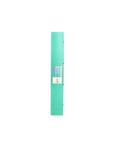 CI | Carpeta Liderpapel 4 Anillas Mixtas 40 Mm Polipropileno Din A4 Verde Manzana Opaco