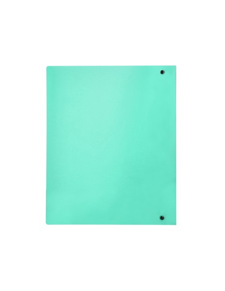 CI | Carpeta Liderpapel 4 Anillas Mixtas 40 Mm Polipropileno Din A4 Verde Manzana Opaco