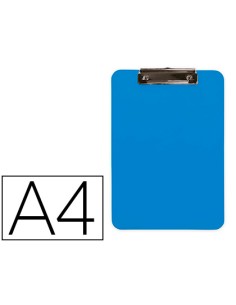 CI | Portanotas q-connect plastico din a4 celeste 2,5mm