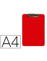 CI | Portanotas q-connect plastico din a4 rojo 2,5mm