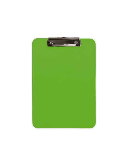 CI | Portanotas q-connect plastico din a4 verde 2,5mm