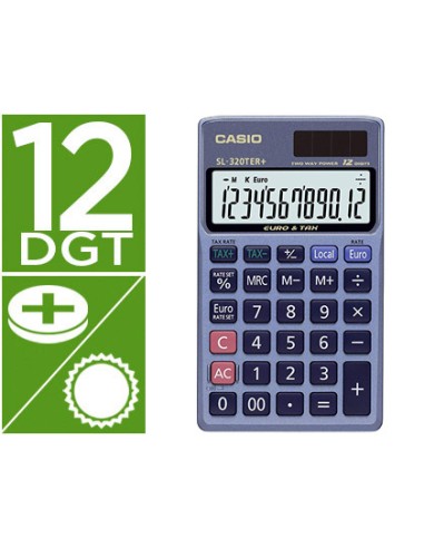 CI | Calculadora casio sl-320ter bolsillo 12...