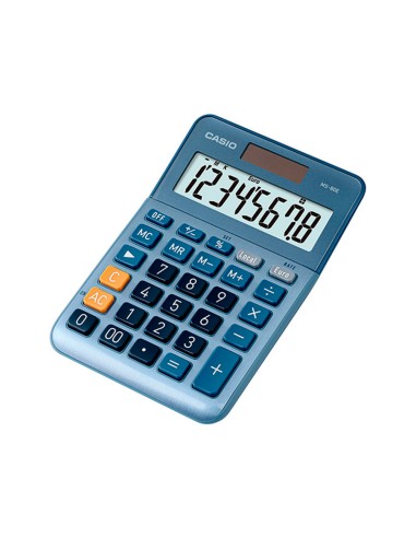 CI | Calculadora Casio Ms-80E Sobremesa 8 Digitos Tx +/- Tecla Doble Cero Color Azul