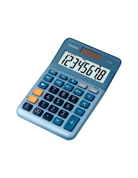 CI | Calculadora Casio Ms-80E Sobremesa 8 Digitos Tx +/- Tecla Doble Cero Color Azul