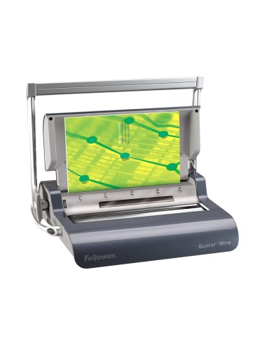 CI | Encuadernadora para espiral wire fellowes quasar doble espiral perfora 15 hojas tamaño a4 encuaderna hasta