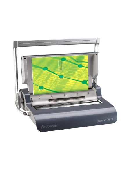 CI | Encuadernadora para espiral wire fellowes quasar doble espiral perfora 15 hojas tamaño a4 encuaderna hasta
