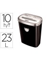 CI | Destructora de documentos fellowes 53c capacidad de corte 10 hojas destruye grapasclips tarjetas y cd 25 litros