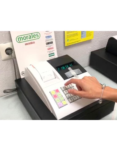 CI | Registradora Ecr Sampos Er-057 S Blanca 14 Departamentos Display Vfd Antireflejos Conforme