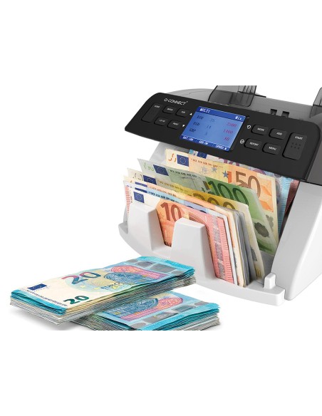 CI | Detector y contador q-connect de billetes falsos sensor doble cis actualizacion divisas usb tarjeta sd o