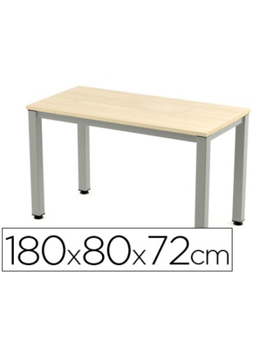 CI | Mesa de oficina rocada executive 2002ad01 aluminio /haya 160x80 cm
