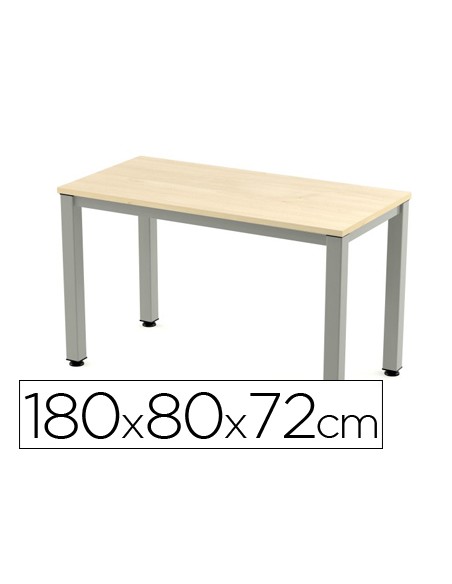 CI | Mesa de oficina rocada executive 2002ad01 aluminio /haya 160x80 cm