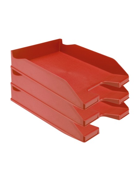 CI | Bandeja sobremesa plastico q-connect rojo opaco