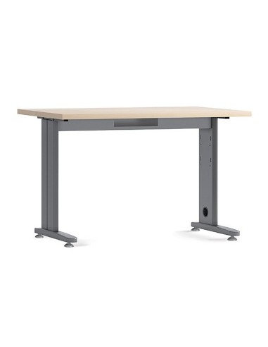 CI | Mesa de oficina rocada metal 2001ac01 aluminio /haya 140x80 cm