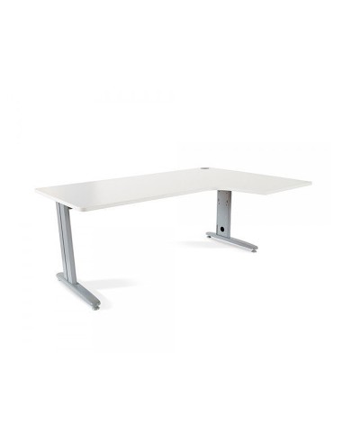 CI | Mesa rocada serie metal 160x120 cm derecha acabado ac01 haya