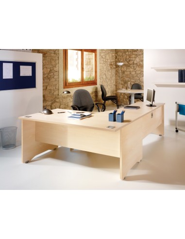 CI | Mesa oficina rocada serie work 120x60 acabado aa01 haya/haya