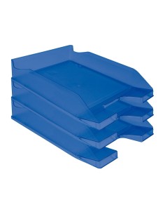 CI | Bandeja sobremesa plastico q-connect azul transparente 2