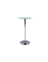 CI | Mesa de centro rocada meeting 3008ap05 estructura cromada tablero cristal templado altura 100 cm diametro 50 cm