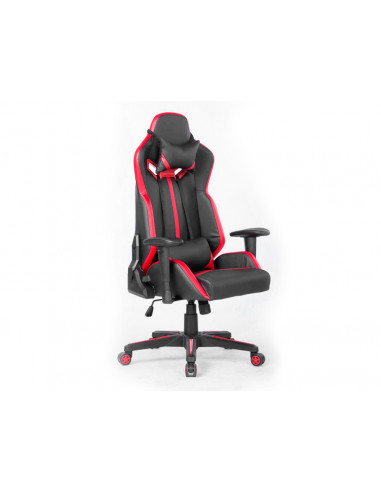 CI | Silla q-connect gaming chair giratoria similpiel regulable en altura color negro rojo 1260+950x570x670 mm
