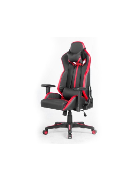 CI | Silla q-connect gaming chair giratoria similpiel regulable en altura color negro rojo 1260+950x570x670 mm