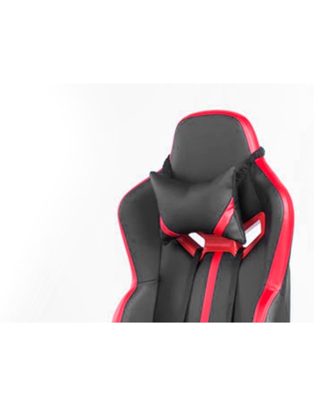CI | Silla q-connect gaming chair giratoria similpiel regulable en altura color negro rojo 1260+950x570x670 mm