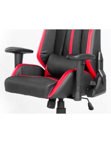 CI | Silla q-connect gaming chair giratoria similpiel regulable en altura color negro rojo 1260+950x570x670 mm