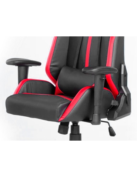 CI | Silla q-connect gaming chair giratoria similpiel regulable en altura color negro rojo 1260+950x570x670 mm
