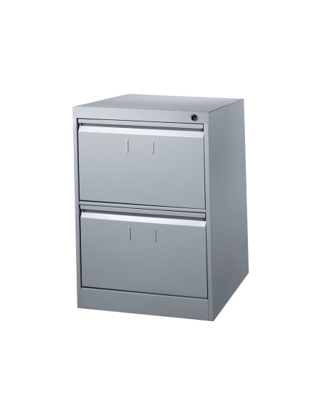 CI | Fichero cajones de suelo metalico de 2 cajones 71cm alto,65cm prof,47,5 anchocolor gris n.1375 antivuelco