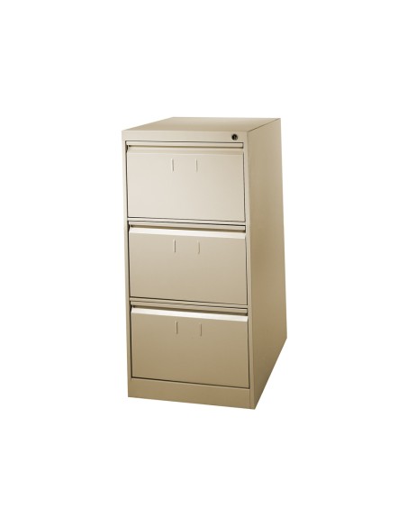 CI | Fichero cajones de suelo metalico de 3 cajones 101 alto,65 prof. 47,5 ancho color beige n.34 antivuelco