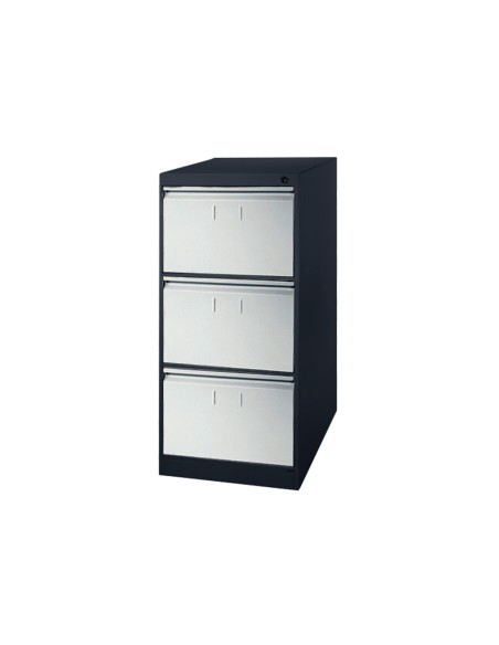CI | Fichero cajones de suelo metalico de 3 cajones 101 alto,65 prof. 47,5 ancho color gris n.1375 antivuelco