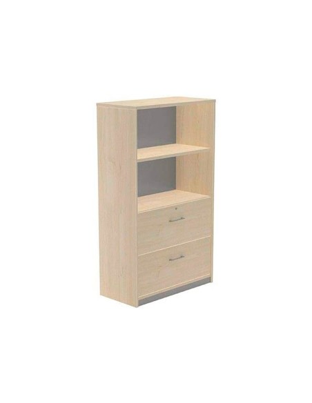 CI | Armario rocada con dos estantes y dos cajones inferiores serie store 156x90x45 cm acabado aa01