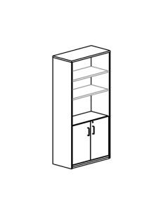 CI | Armario rocada con 3 estantes y dos puertas enteras...