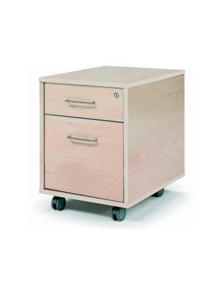 CI | Cajonera rocada con dos cajones serie store 58x40x59,5 cm acabado aa01 haya/haya