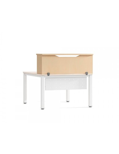 CI | Mostrador de altillo rocada valido para mesas work metal executive 100x30x40 cm acabado aa01 haya/haya